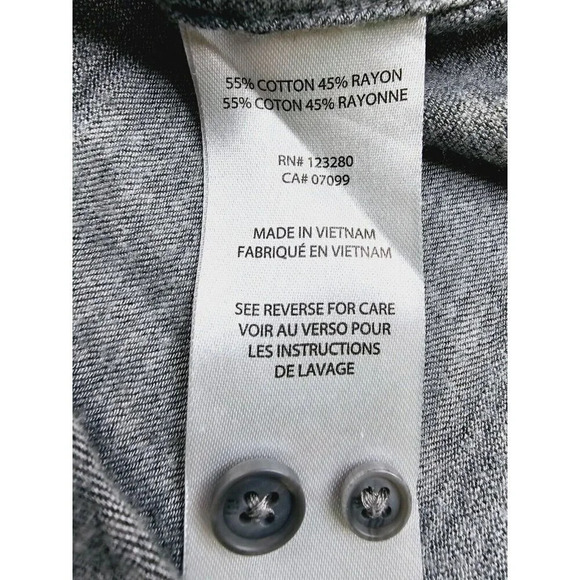 Travis Mathew Size XL Mens Gray Stripe Flannel Long Sleeve Pocket Hem Logo Shirt - Picture 7 of 12